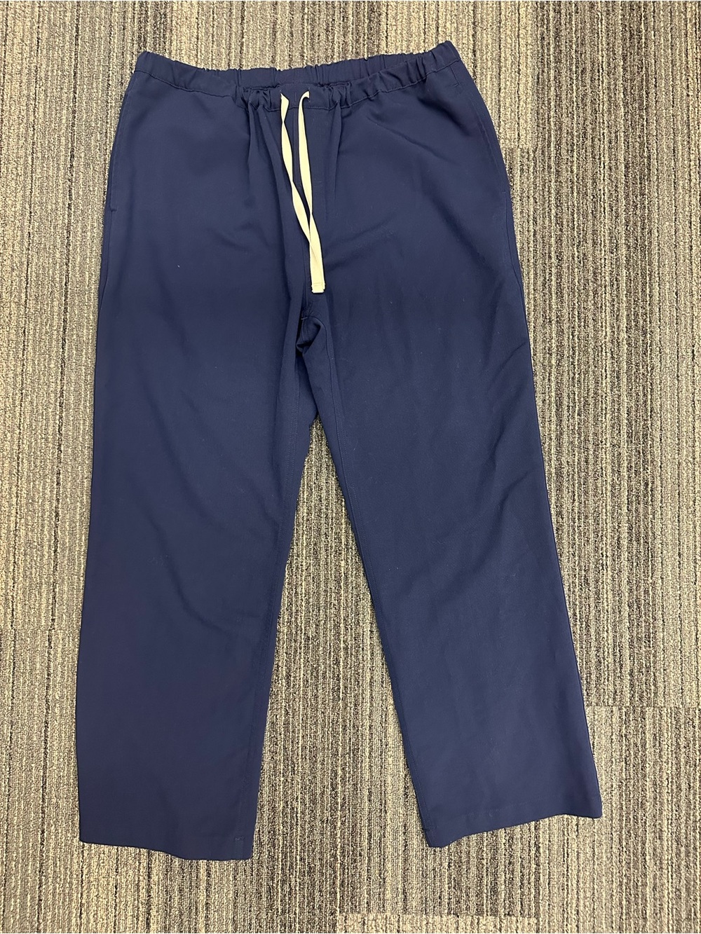 Figs Scrub Pants Technical Collection Drawstring Waist Blue Size XL